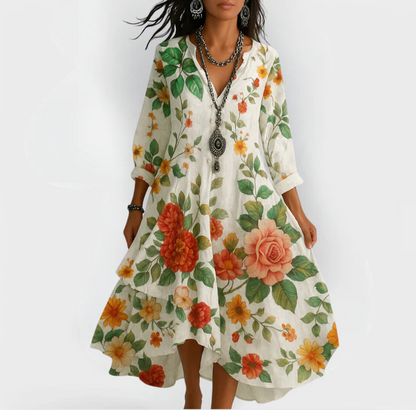 Minea - vintage boho klänning med blommönster™